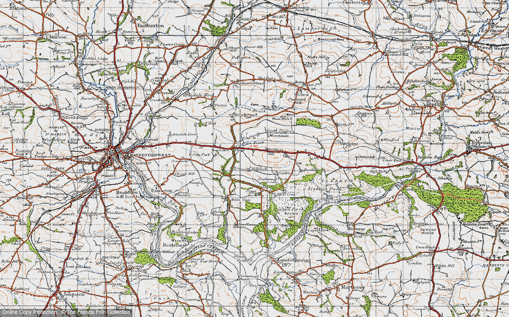 Old Map of Hillblock, 1946 in 1946
