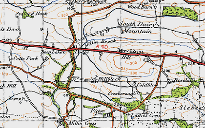 Old map of Arnolds Hill in 1946