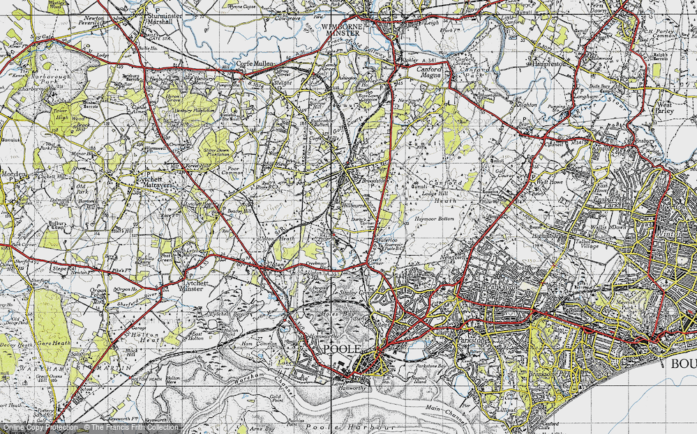 Old Map of Hillbourne, 1940 in 1940