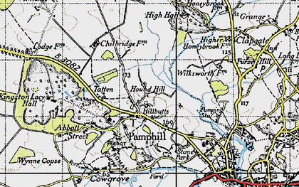 Old map of Hillbutts in 1940