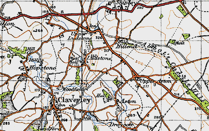 Old map of Hillend in 1946