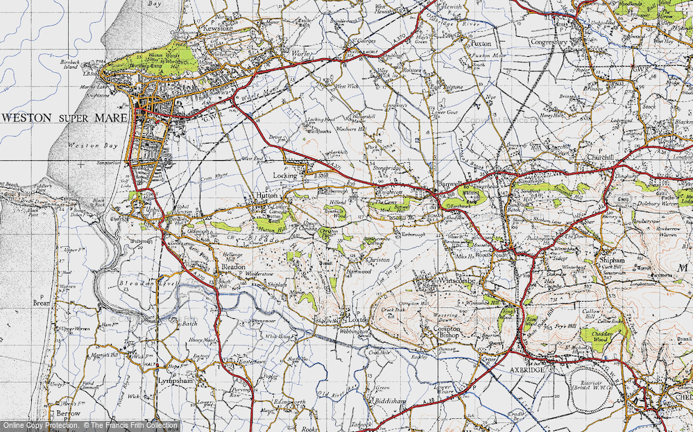 Old Map of Historic Map covering Benthills Wood in 1946
