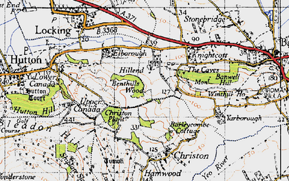 Old map of Benthills Wood in 1946