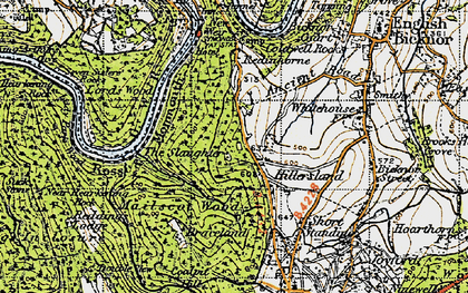 Old map of Hillersland in 1947