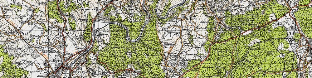 Old map of Biblins, The in 1947