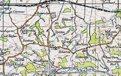 Old map of Hillerton in 1946