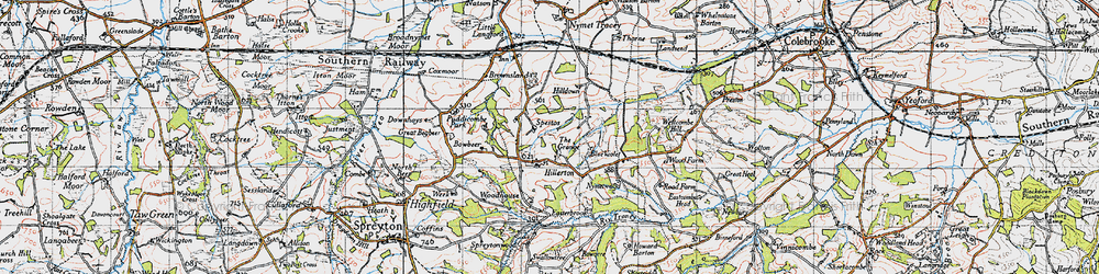 Old map of West Wotton in 1946