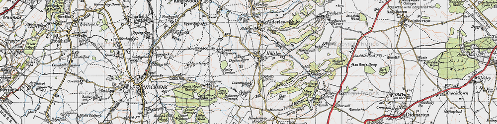 Old map of Assley Common in 1946