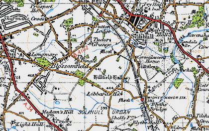 Old map of Hillfield in 1947