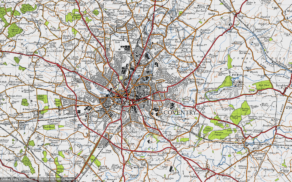 Old Map of Hillfields, 1946 in 1946