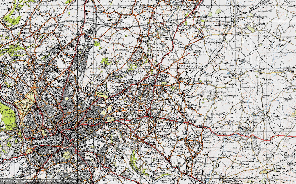Old Map of Hillfields, 1946 in 1946