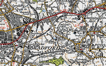 Old map of Hillfoot in 1947