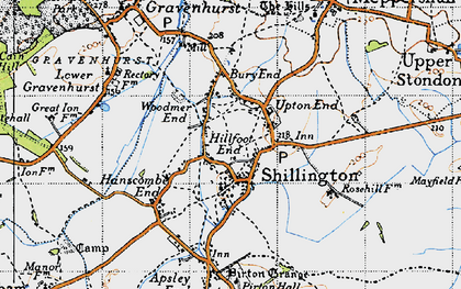Old map of Hillfoot End in 1946
