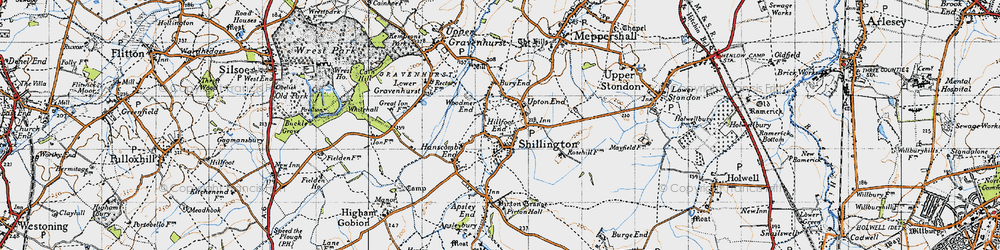 Old map of Hillfoot End in 1946