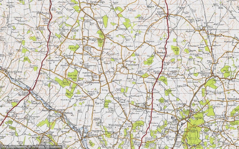 Old Map of Hillgreen, 1947 in 1947