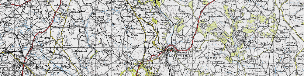 Old map of Restormel in 1946