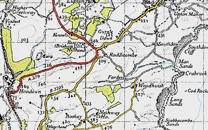 Old map of Boohay in 1946