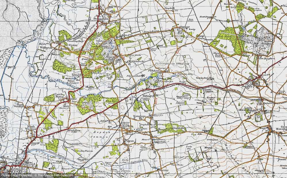 Old Map of Hillington, 1946 in 1946