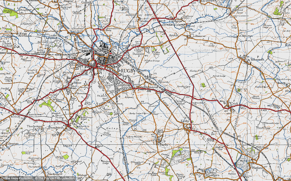 Old Map of Hillmorton, 1946 in 1946