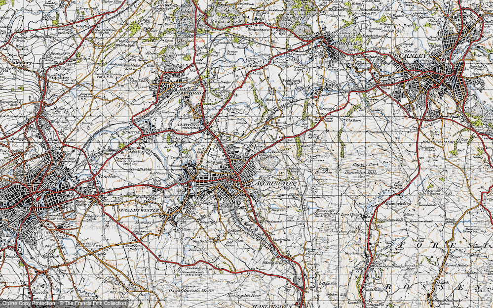 Old Map of Hillock Vale, 1947 in 1947