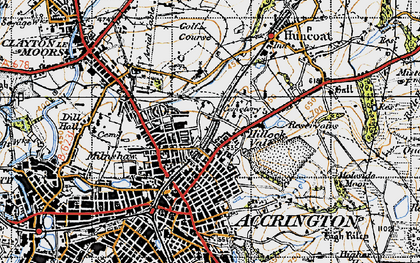 Old map of Hillock Vale in 1947