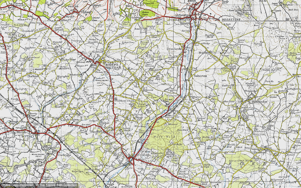 Old Map of Historic Map covering Mislingford in 1945
