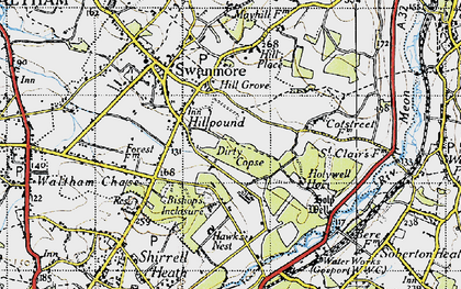 Old map of Hillpound in 1945