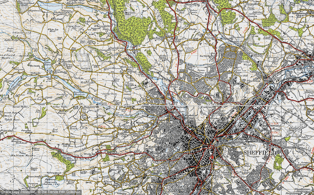 Old Map of Hillsborough, 1947 in 1947