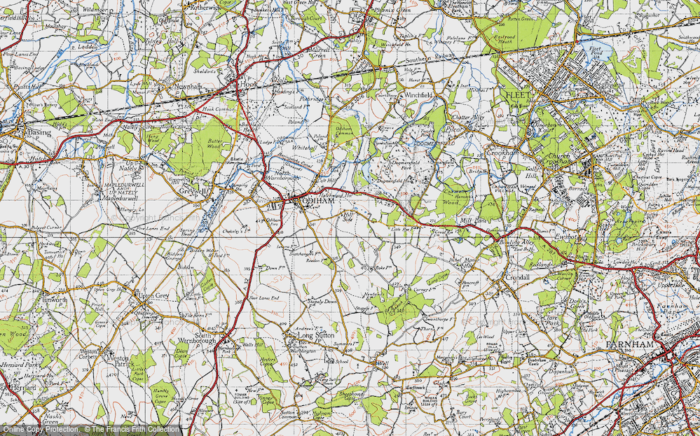 Old Map of Hillside, 1940 in 1940
