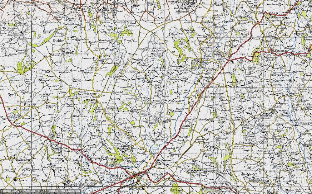 Old Map of Hillside, 1946 in 1946