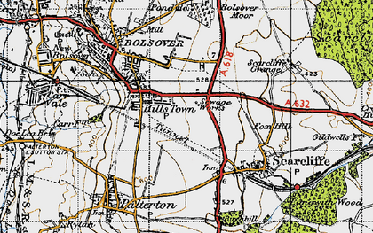 Old map of Hillstown in 1947
