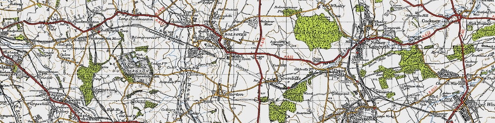 Old map of Hillstown in 1947