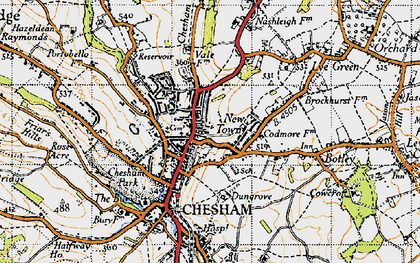 Old map of Hilltop in 1946