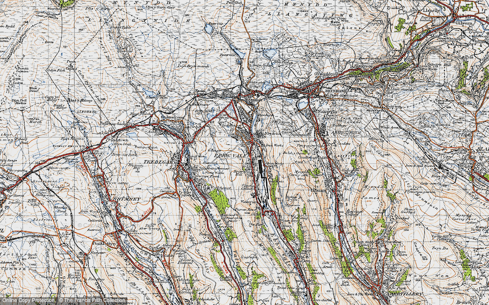 Old Map of Hilltop, 1947 in 1947