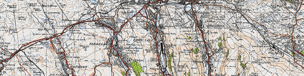 Old map of Hilltop in 1947