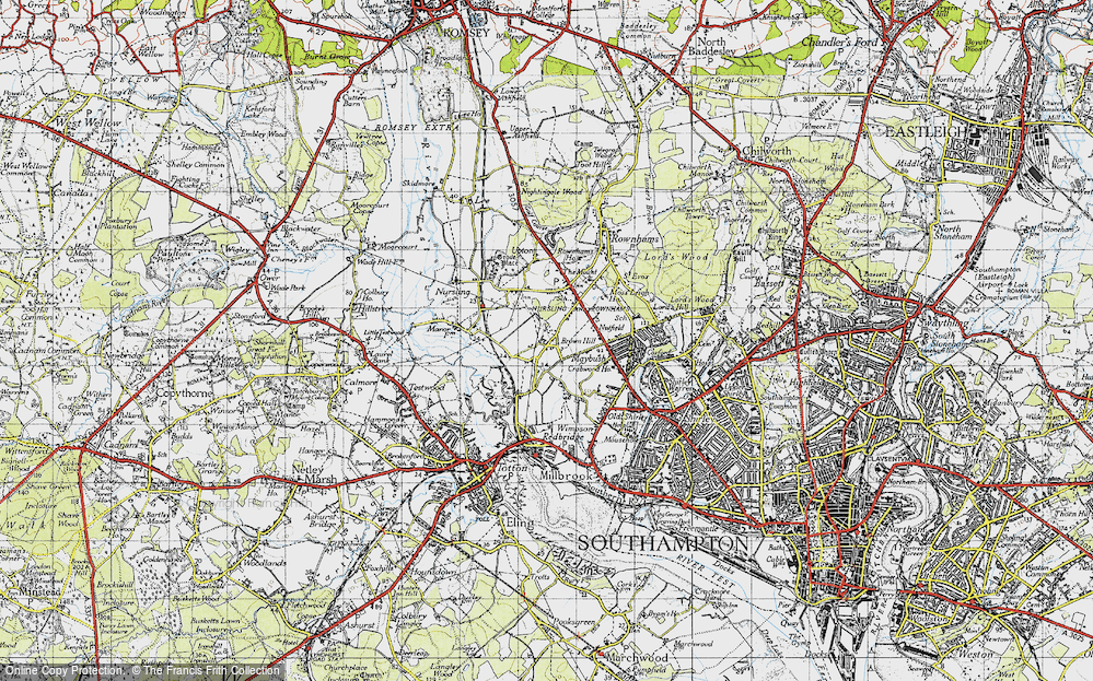 Old Map of Hillyfields, 1945 in 1945