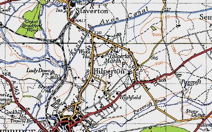 Old map of Hilperton Marsh in 1946
