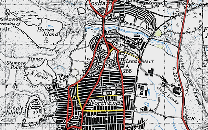 Old map of Hilsea in 1945