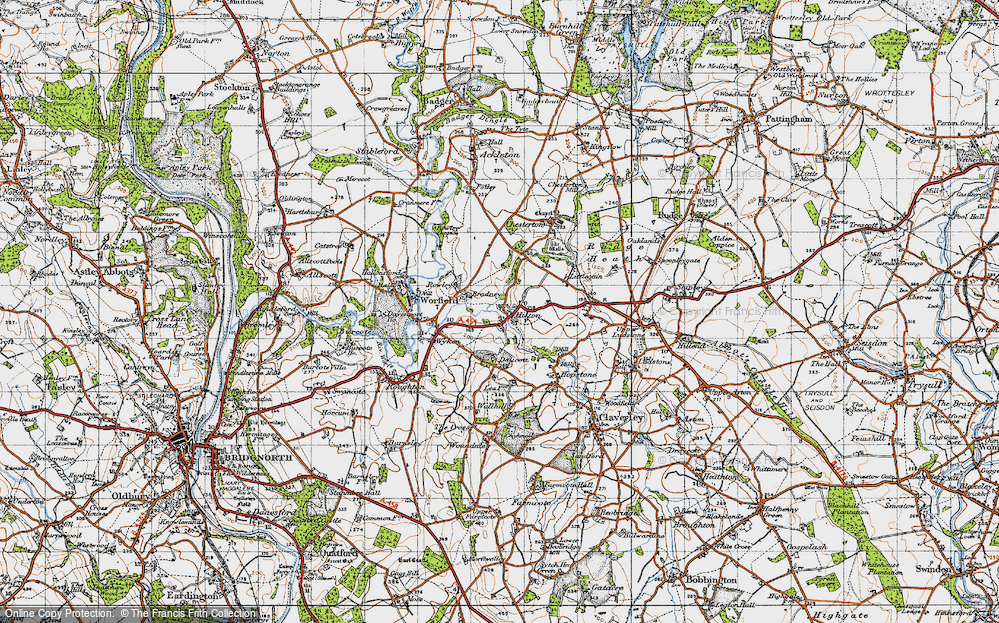 Old Map of Hilton, 1946 in 1946