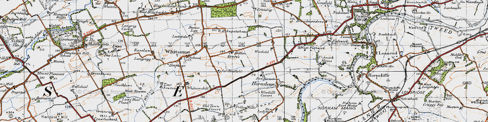 Old map of Hilton in 1947