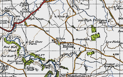 Old map of Hilton in 1947