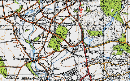 Old map of Himley in 1946