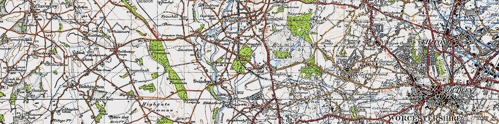 Old map of Himley in 1946