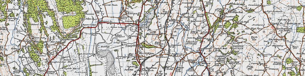 Old map of Levens Park in 1947