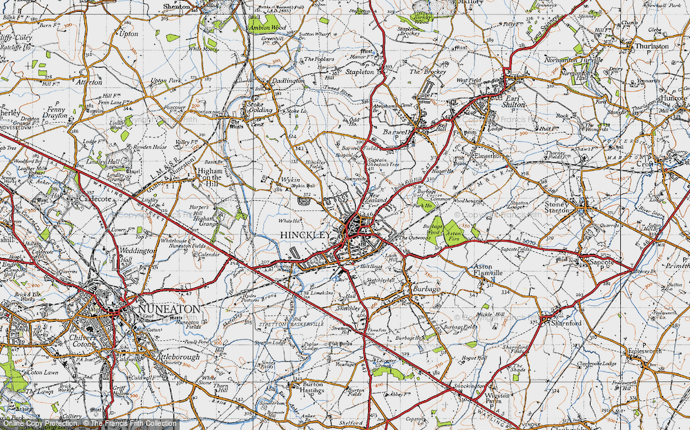 Old Map of Hinckley, 1946 in 1946