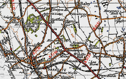 Old map of Ashfield Hall in 1947