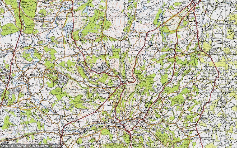 Old Map of Hindhead, 1940 in 1940