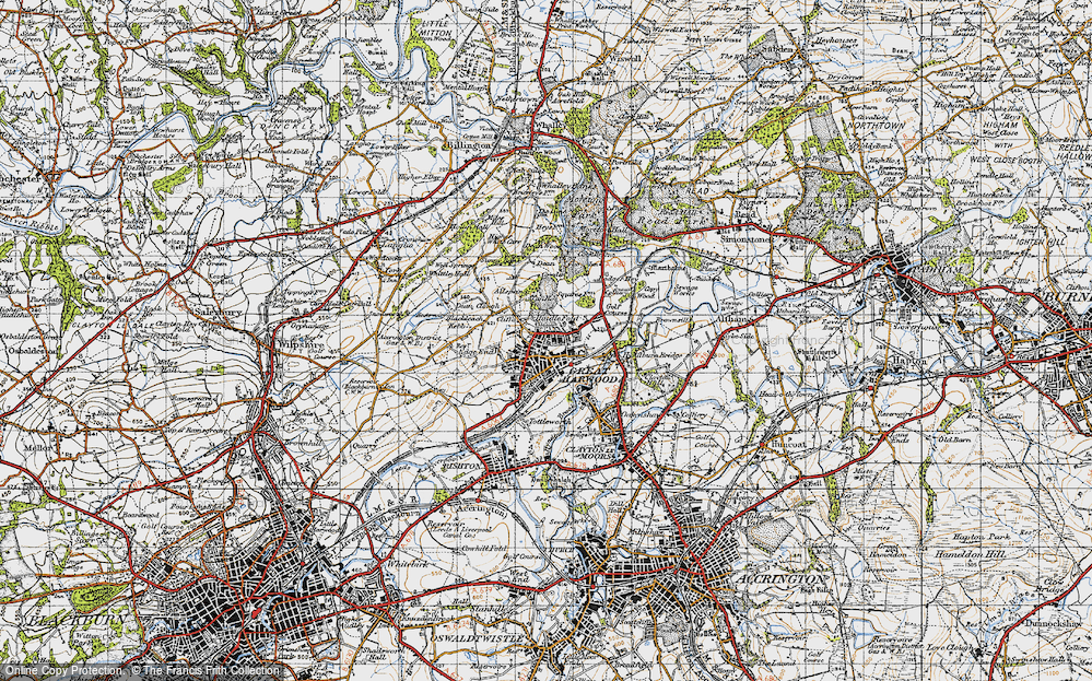 Old Map of Hindle Fold, 1947 in 1947