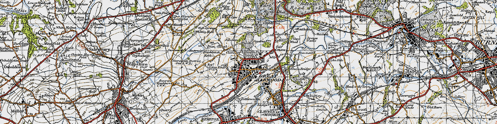 Old map of Hindle Fold in 1947