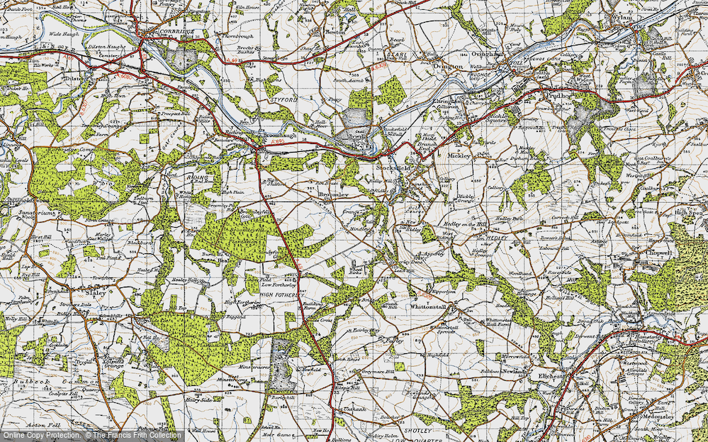 Old Map of Hindley, 1947 in 1947